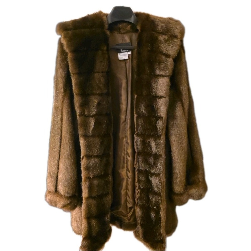 Dennis by Dennis Basso 100% Modacrylic Fur Coat Size Small Women EXCELLENT